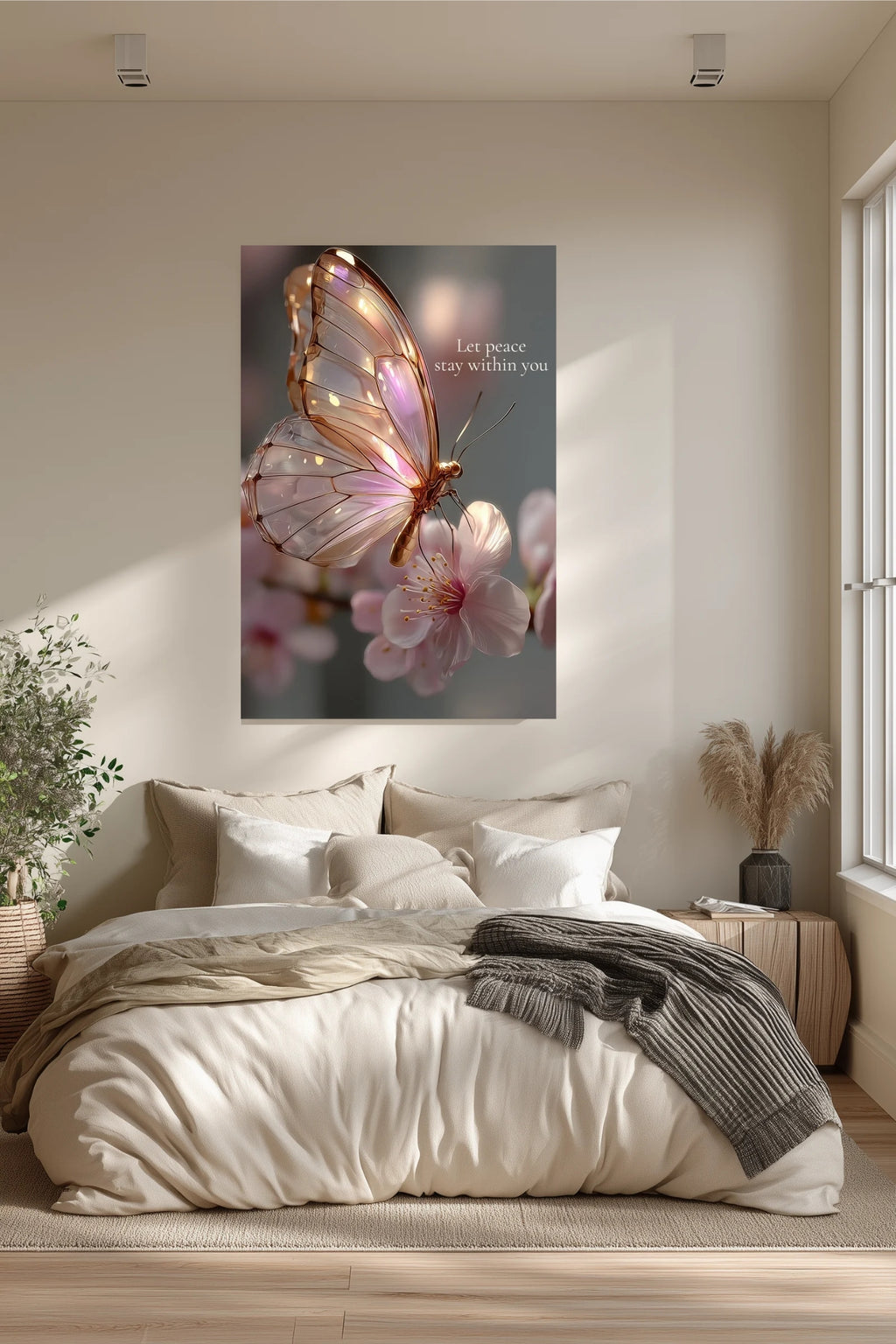 Let Peace Stay Within You – Butterfly Printable Wall Art