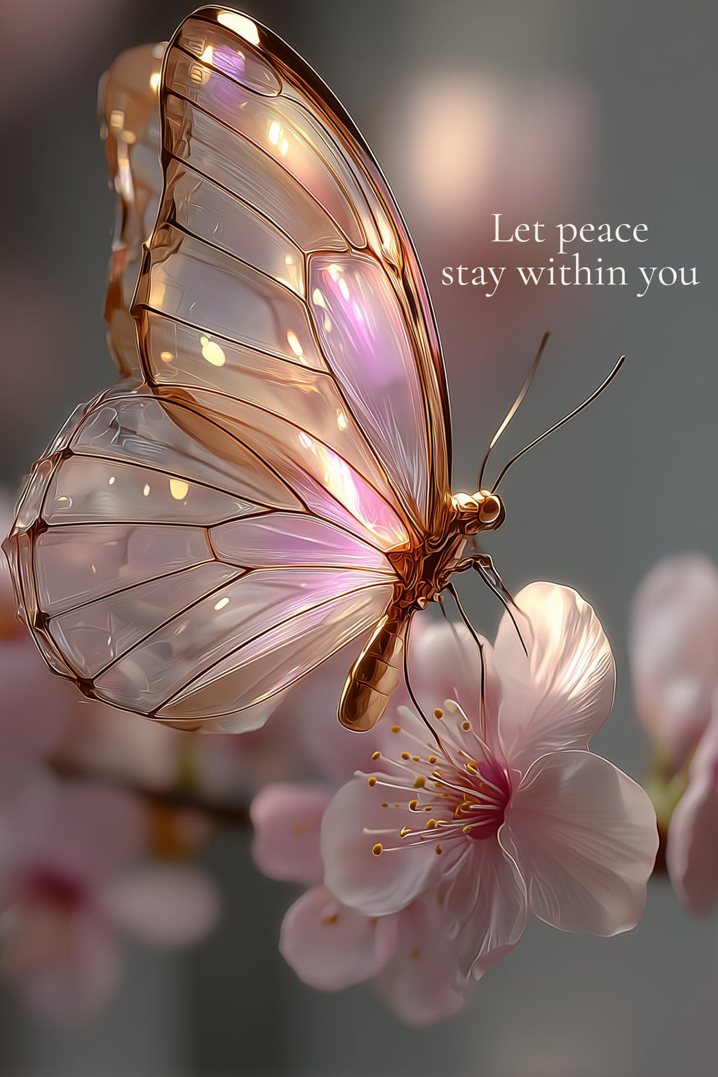 Let Peace Stay Within You – Butterfly Printable Wall Art