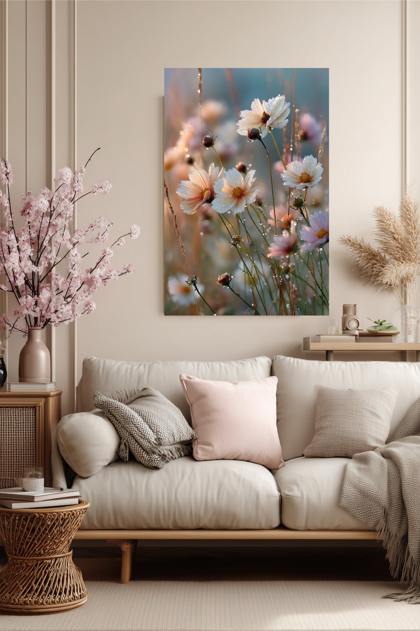 Peace Blooms Here – Floral Printable Wall Art