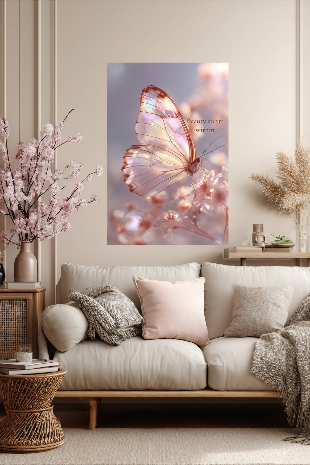Beauty Starts Within – Butterfly Printable Wall Art