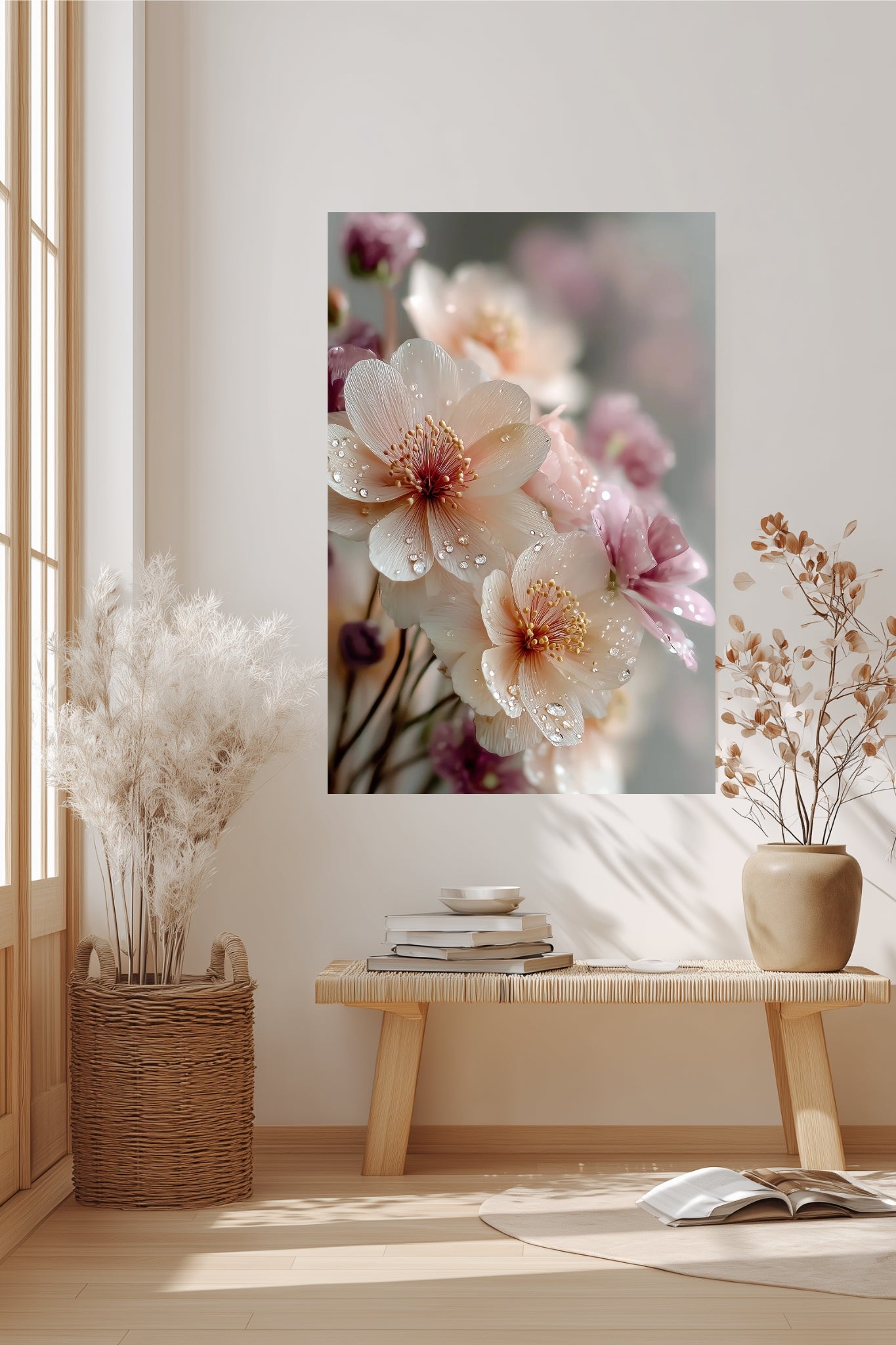 Beauty Blooms Here – Floral Printable Wall Art