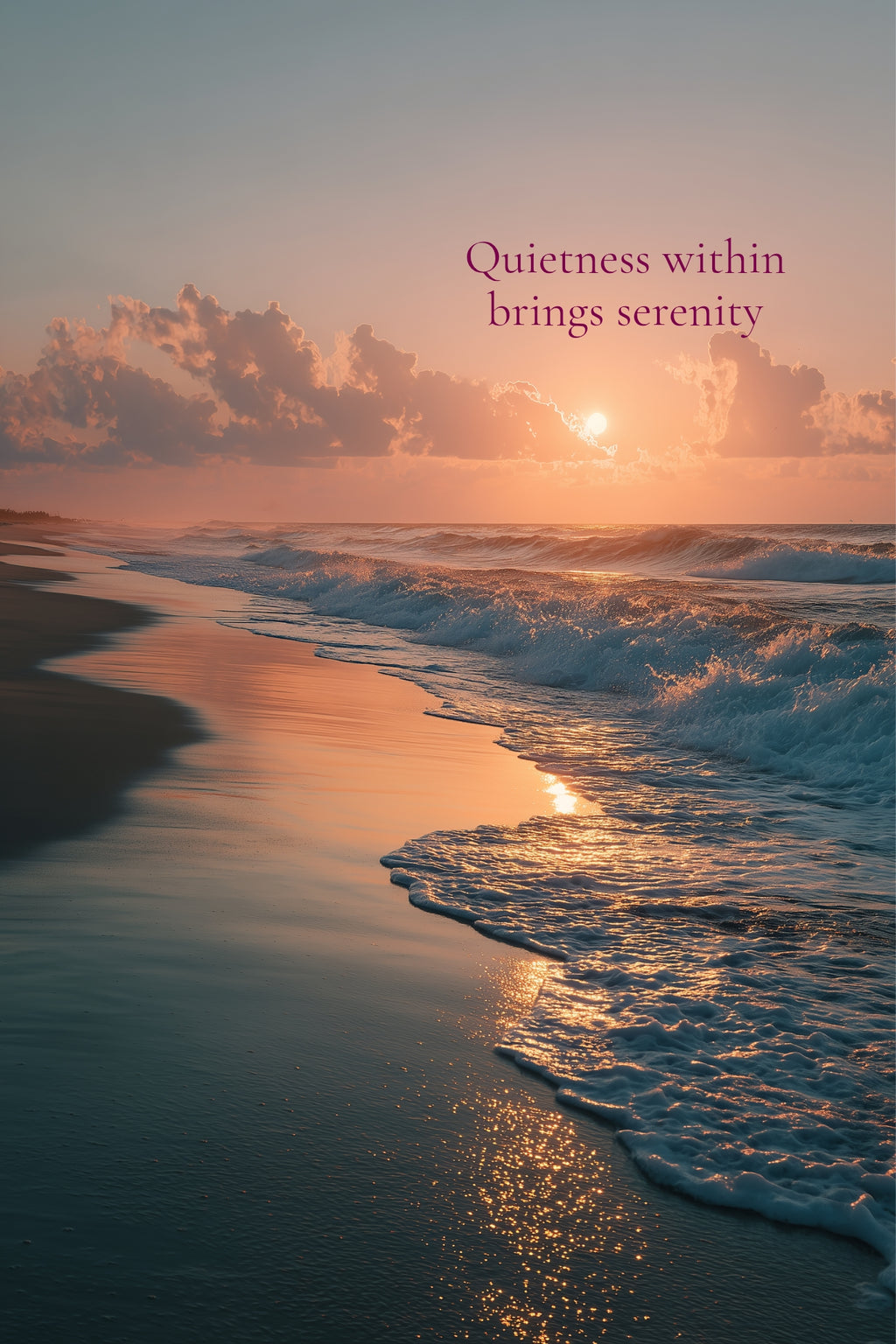 Quietness Within Brings Serenity – Coastal Beach Wall Art Printable