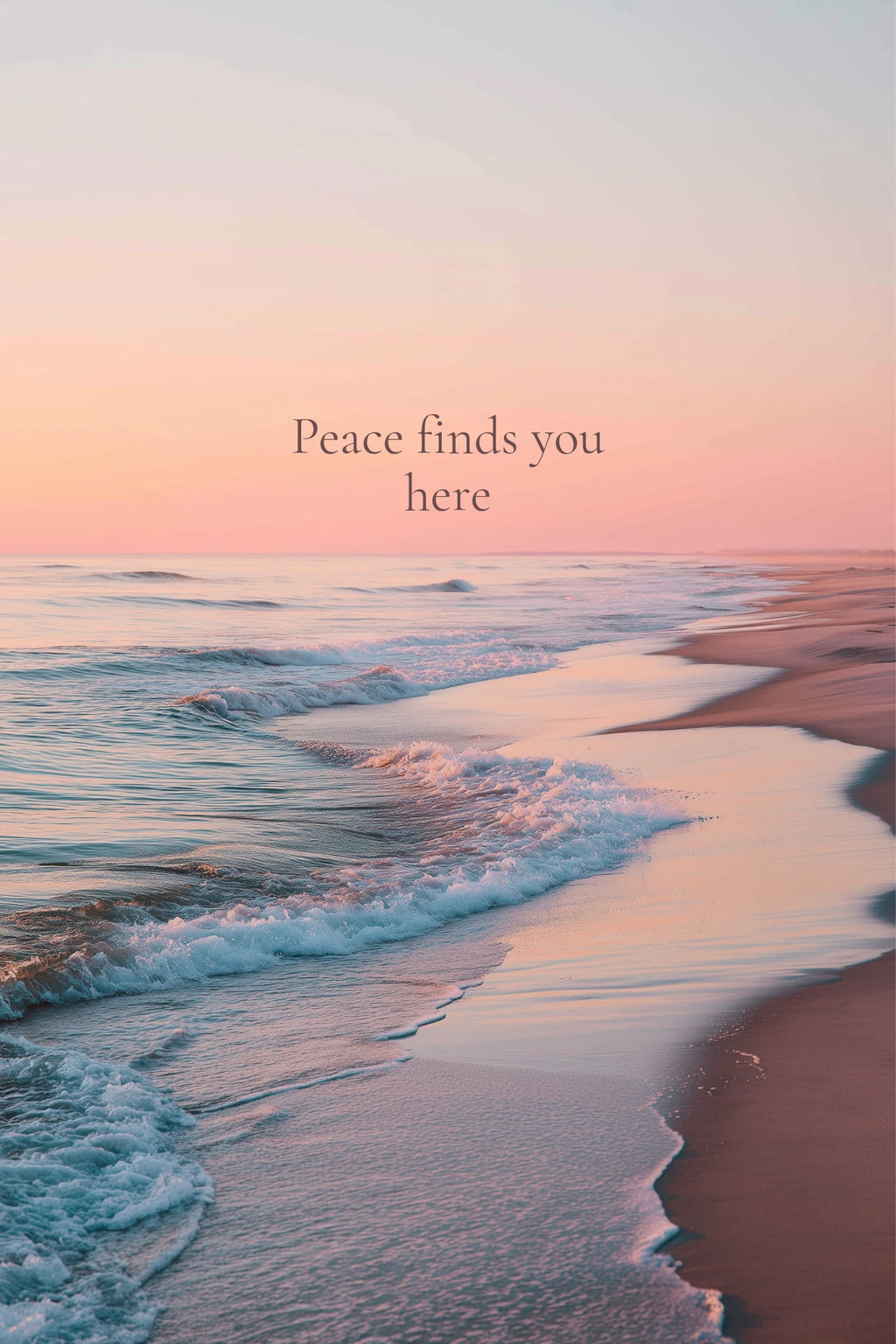 Peace Finds You Here – Coastal Beach Wall Art Printable