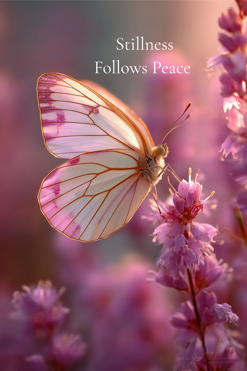 Stillness Follows Peace – Butterfly Wall Art Printable