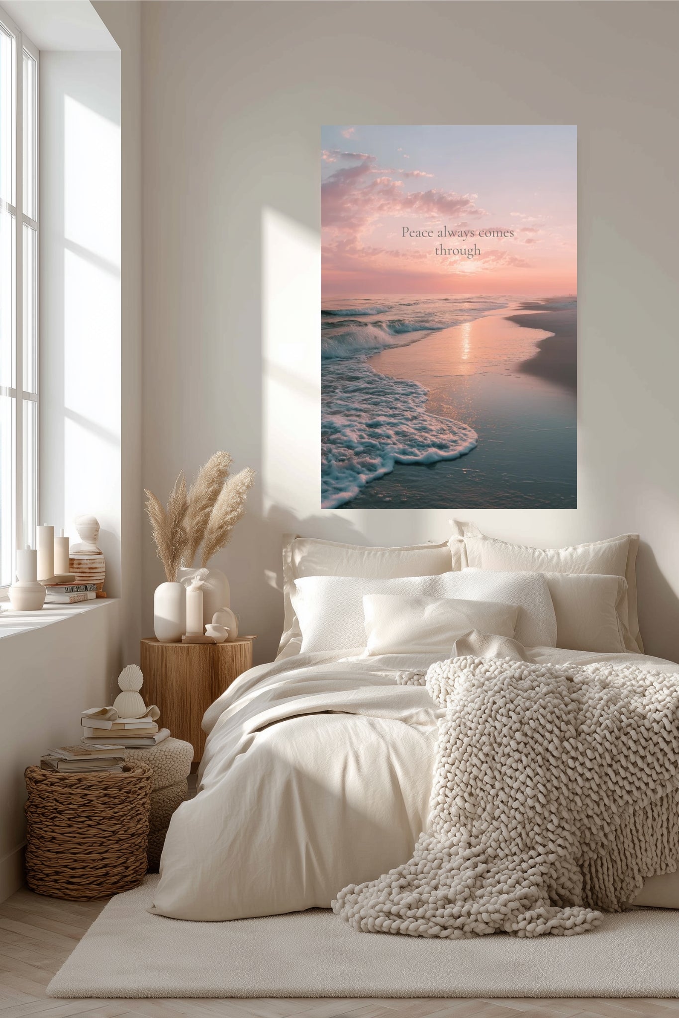Peace Always Comes Through – Beach Printable Wall Art