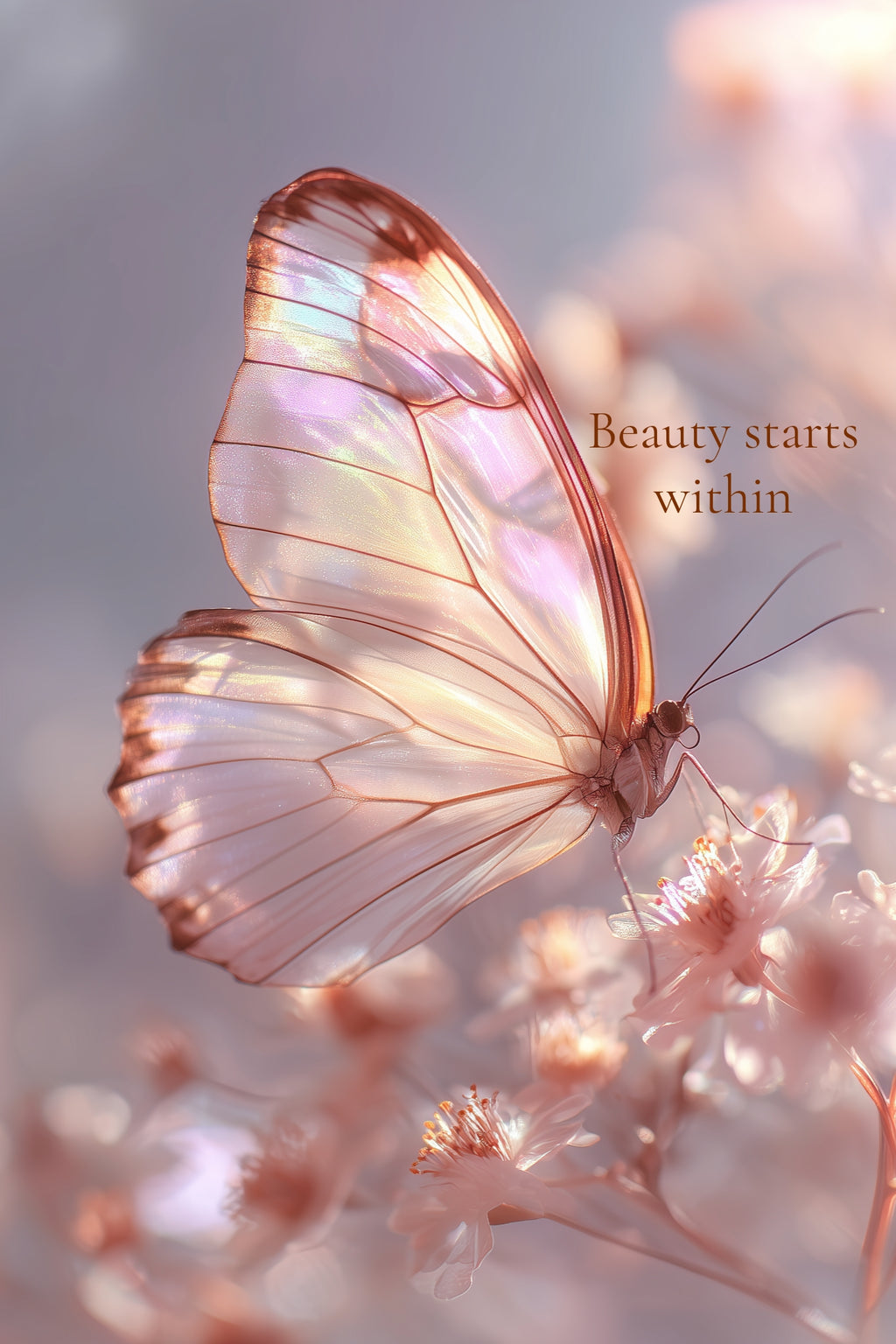 Beauty Starts Within – Butterfly Printable Wall Art