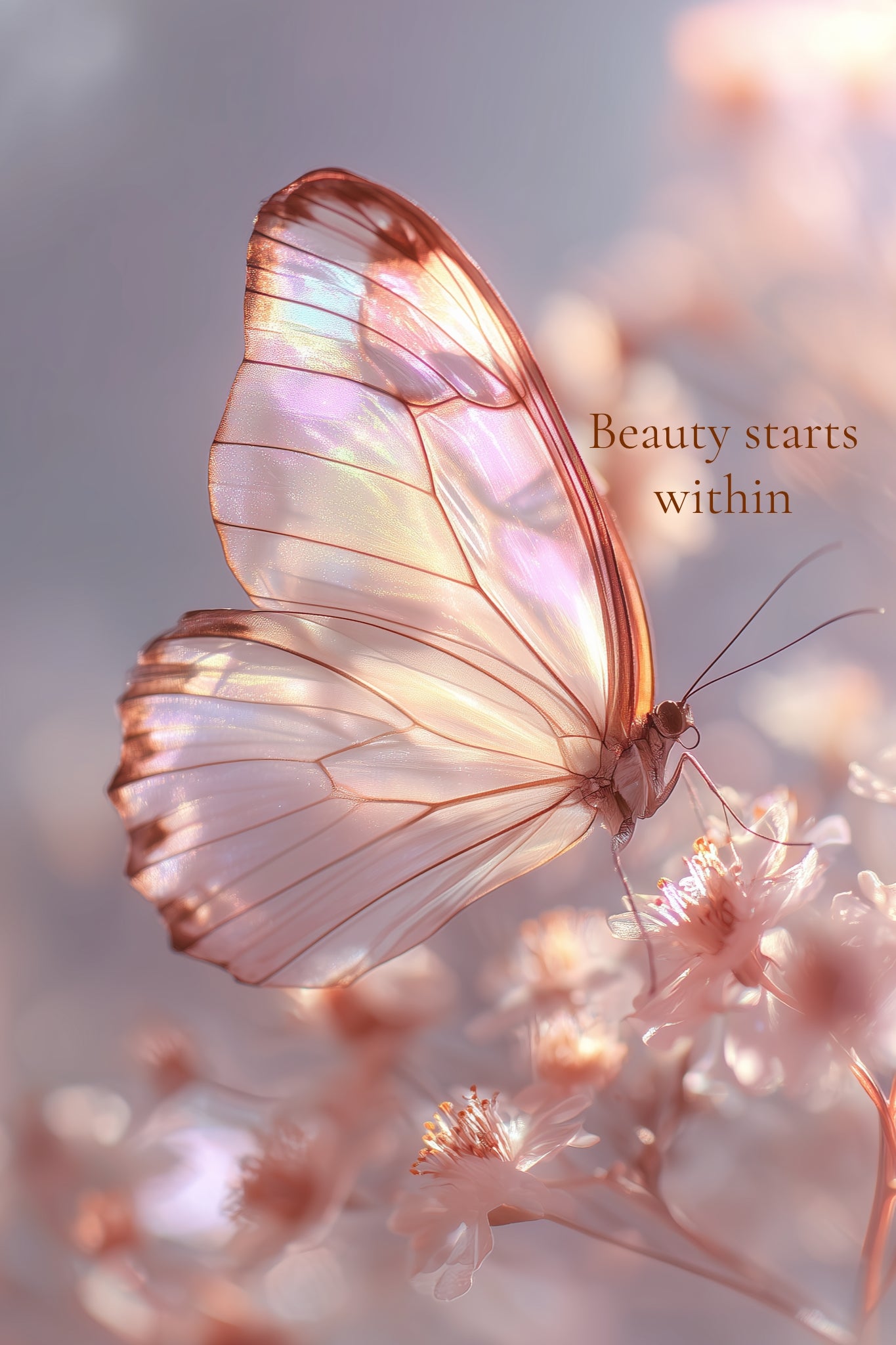 Beauty Starts Within – Butterfly Printable Wall Art