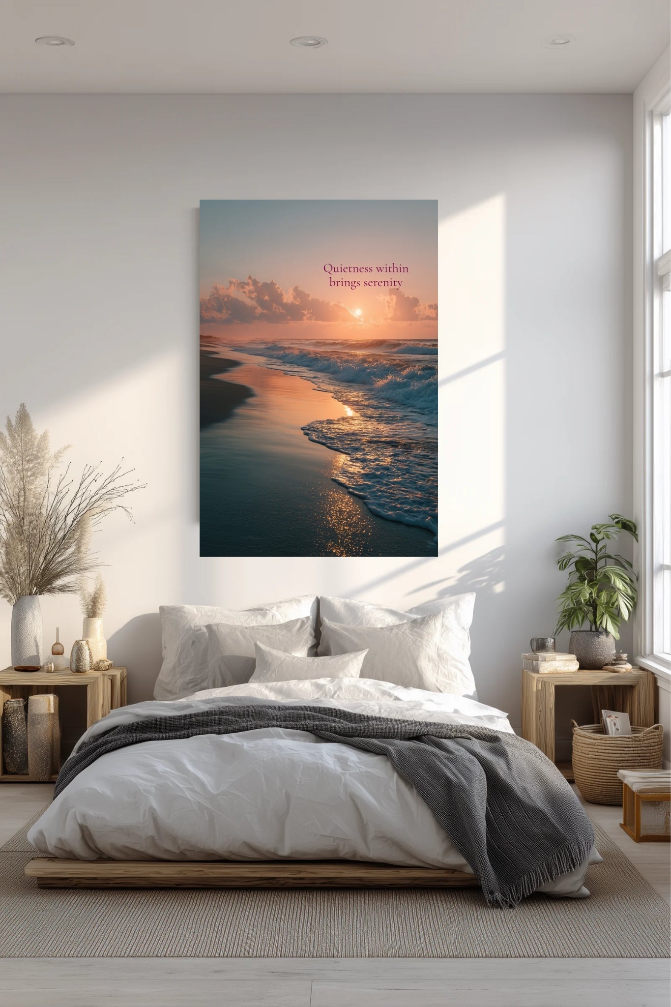 Quietness Within Brings Serenity – Coastal Beach Wall Art Printable