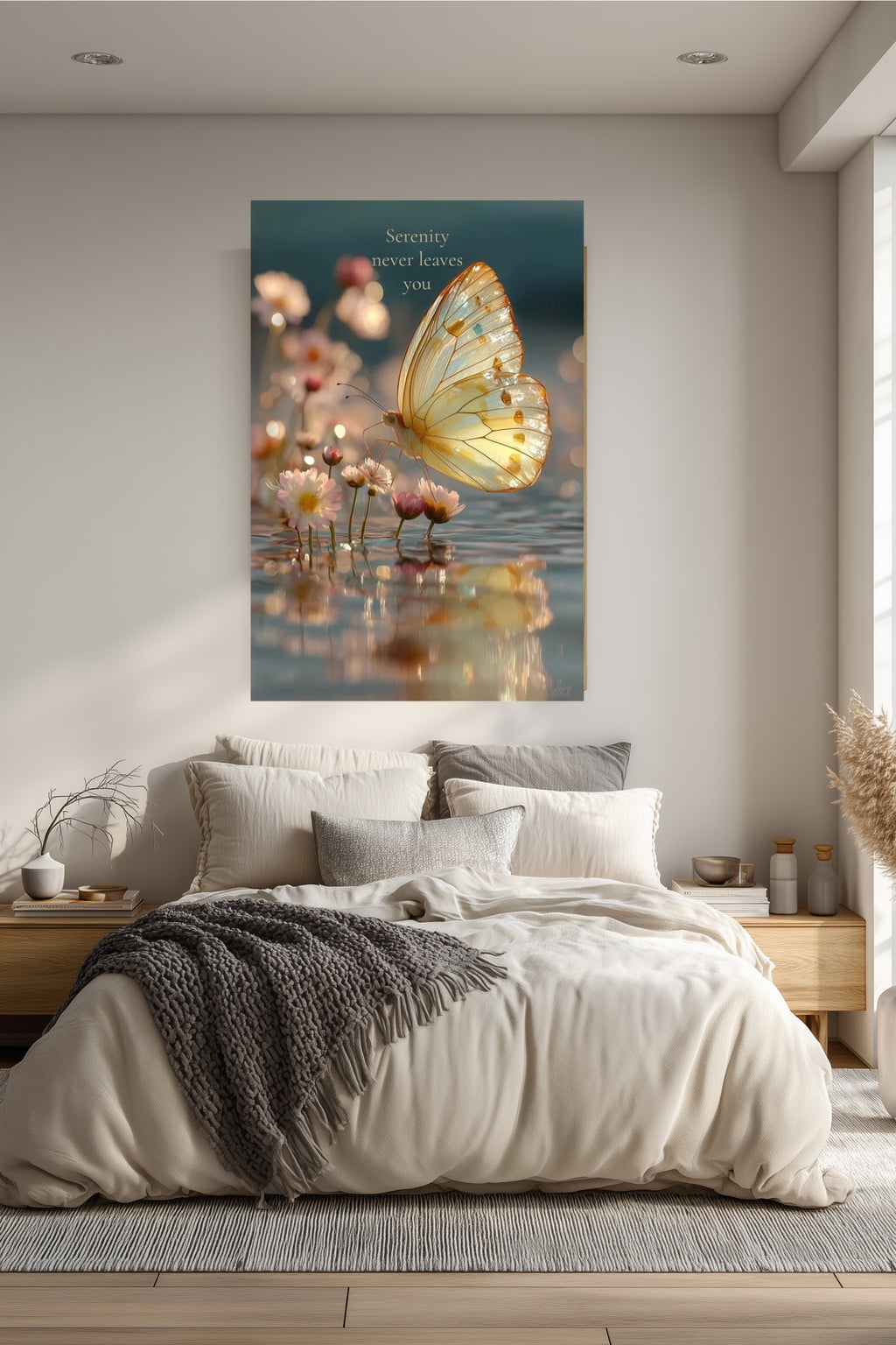 Serenity Never Leaves You – Butterfly Printable Wall Art