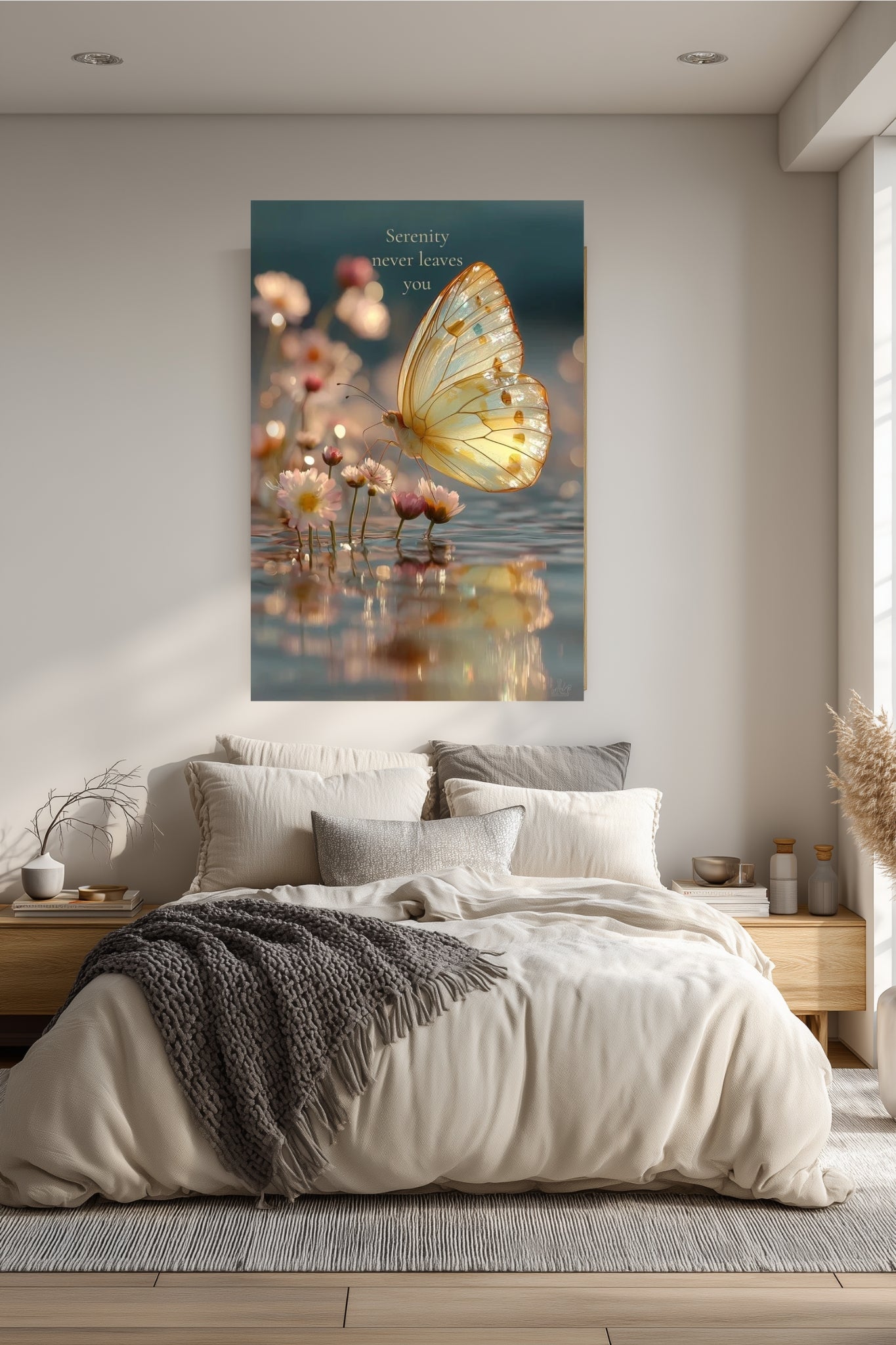 Serenity Never Leaves You – Butterfly Printable Wall Art