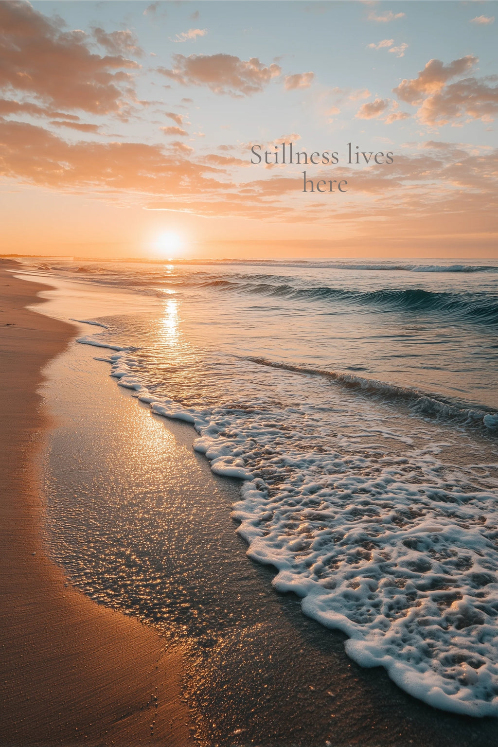 Stillness Lives Here – Beach Printable Wall Art