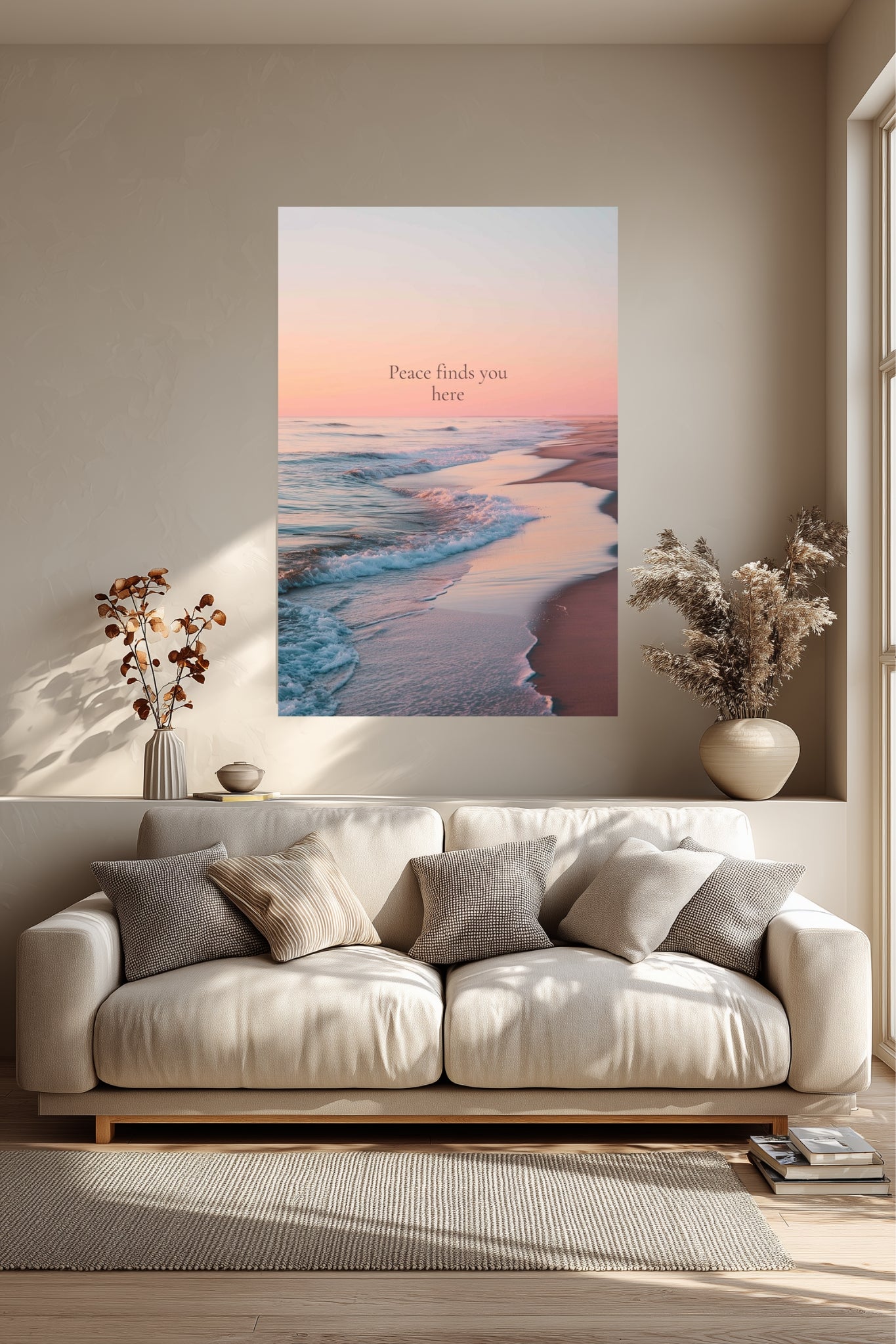 Peace Finds You Here – Coastal Beach Wall Art Printable